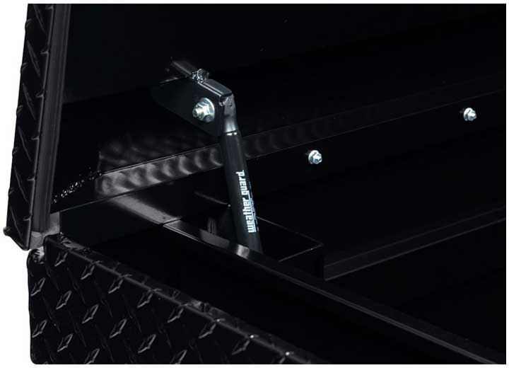 Weather Guard Full EXTRA WIDE Aluminum Crossover Saddle-Style Pickup Truck Toolbox - Black Gloss Powder Coat - WEA117-5-04