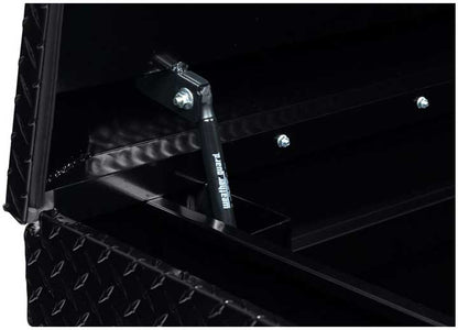 Weather Guard Full EXTRA WIDE Aluminum Crossover Saddle-Style Pickup Truck Toolbox - Black Gloss Powder Coat - WEA117-5-04