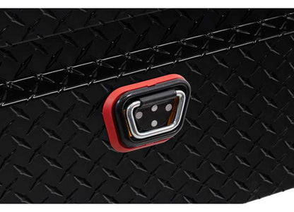 Weather Guard Full EXTRA WIDE Aluminum Crossover Saddle-Style Pickup Truck Toolbox - Black Gloss Powder Coat - WEA117-5-04