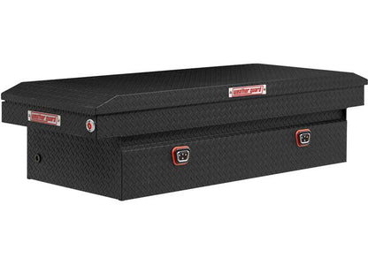 Weather Guard Full EXTRA WIDE Aluminum Crossover Saddle-Style Pickup Truck Toolbox - Textured Matte Black Powder Coat - WEA117-52-04