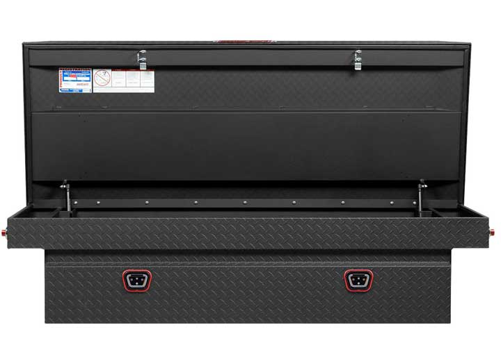 Weather Guard Full EXTRA WIDE Aluminum Crossover Saddle-Style Pickup Truck Toolbox - Textured Matte Black Powder Coat - WEA117-52-04