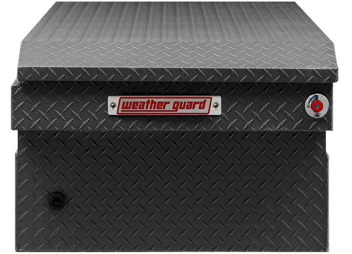 Weather Guard Full EXTRA WIDE Aluminum Crossover Saddle-Style Pickup Truck Toolbox - Textured Matte Black Powder Coat - WEA117-52-04
