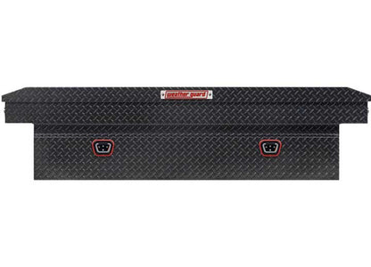 Weather Guard Full EXTRA WIDE Aluminum Crossover Saddle-Style Pickup Truck Toolbox - Gunmetal Gray Powder Coat - WEA117-6-04