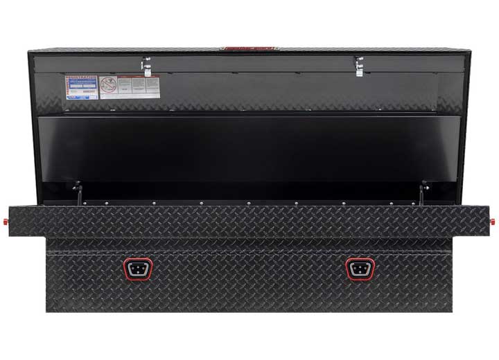 Weather Guard Full EXTRA WIDE Aluminum Crossover Saddle-Style Pickup Truck Toolbox - Gunmetal Gray Powder Coat - WEA117-6-04