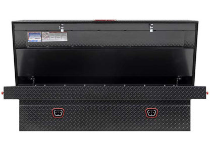 Weather Guard Full EXTRA WIDE Aluminum Crossover Saddle-Style Pickup Truck Toolbox - Gunmetal Gray Powder Coat - WEA117-6-04