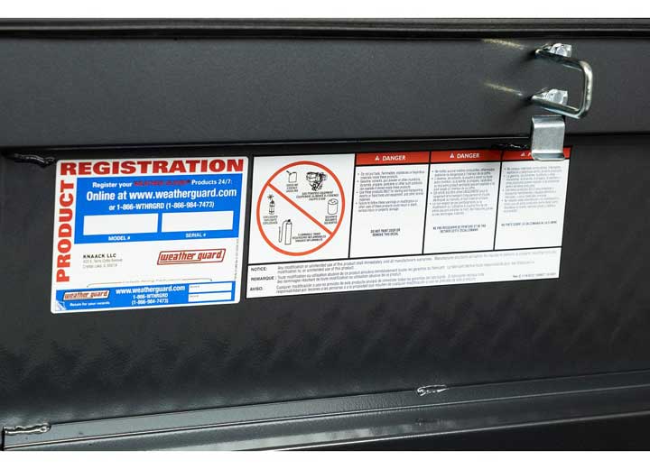 Weather Guard Full EXTRA WIDE Aluminum Crossover Saddle-Style Pickup Truck Toolbox - Gunmetal Gray Powder Coat - WEA117-6-04