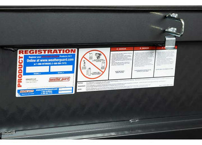 Weather Guard Full EXTRA WIDE Aluminum Crossover Saddle-Style Pickup Truck Toolbox - Gunmetal Gray Powder Coat - WEA117-6-04