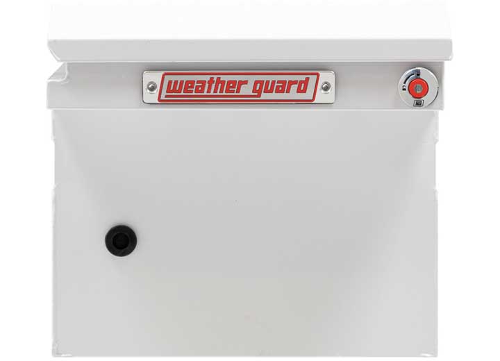 Weather Guard Full LOW PROFILE STEEL Crossover Saddle-Style Pickup Truck Toolbox - White Powder Coat - WEA120-3-04