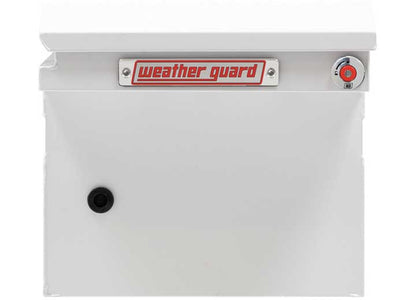 Weather Guard Full LOW PROFILE STEEL Crossover Saddle-Style Pickup Truck Toolbox - White Powder Coat - WEA120-3-04