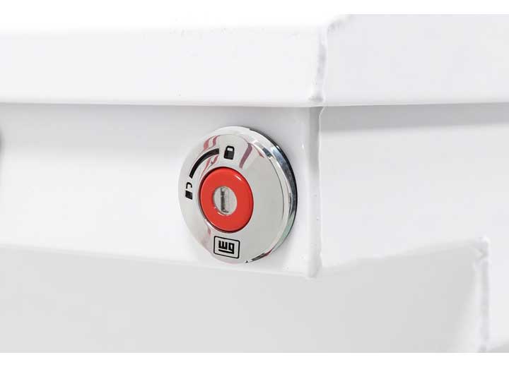 Weather Guard Full LOW PROFILE STEEL Crossover Saddle-Style Pickup Truck Toolbox - White Powder Coat - WEA120-3-04