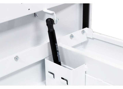 Weather Guard Full LOW PROFILE STEEL Crossover Saddle-Style Pickup Truck Toolbox - White Powder Coat - WEA120-3-04
