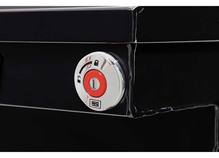 Weather Guard Full LOW PROFILE STEEL Crossover Saddle-Style Pickup Truck Toolbox - Gloss Black Powder Coat - WEA120-5-04