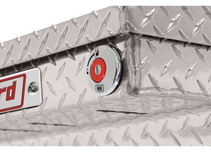 Weather Guard Full LOW PROFILE Aluminum Crossover Saddle-Style Pickup Truck Toolbox - Clear Gloss Powder Coat - WEA121-0-04