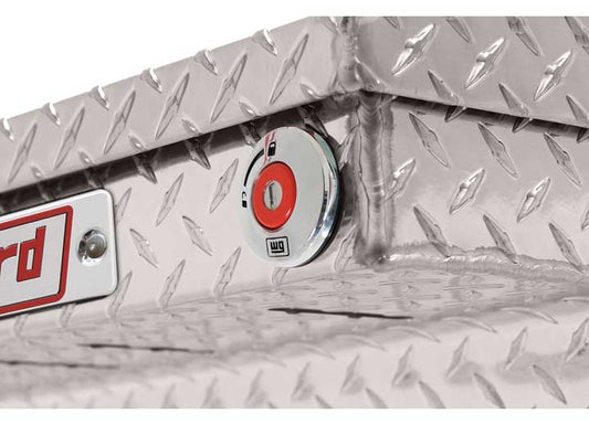 Weather Guard Full LOW PROFILE Aluminum Crossover Saddle-Style Pickup Truck Toolbox - Clear Gloss Powder Coat - WEA121-0-04