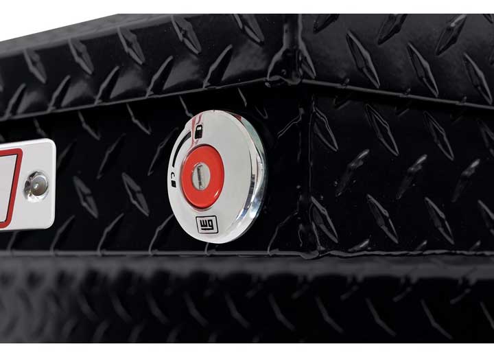 Weather Guard Full LOW PROFILE Aluminum Crossover Saddle-Style Pickup Truck Toolbox - Black Gloss Powder Coat - WEA121-5-04