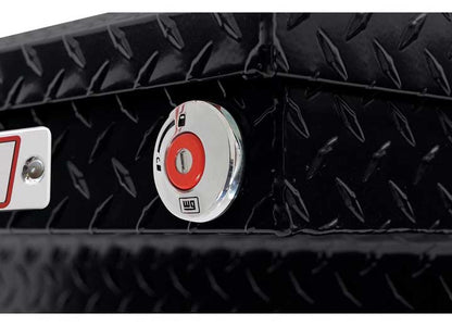 Weather Guard Full LOW PROFILE Aluminum Crossover Saddle-Style Pickup Truck Toolbox - Black Gloss Powder Coat - WEA121-5-04