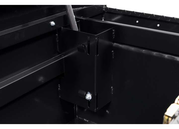 Weather Guard Full LOW PROFILE Aluminum Crossover Saddle-Style Pickup Truck Toolbox - Black Gloss Powder Coat - WEA121-5-04