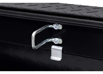 Weather Guard Full LOW PROFILE Aluminum Crossover Saddle-Style Pickup Truck Toolbox - Black Gloss Powder Coat - WEA121-5-04