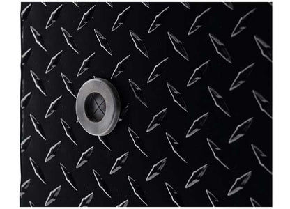 Weather Guard Full LOW PROFILE Aluminum Crossover Saddle-Style Pickup Truck Toolbox - Black Gloss Powder Coat - WEA121-5-04