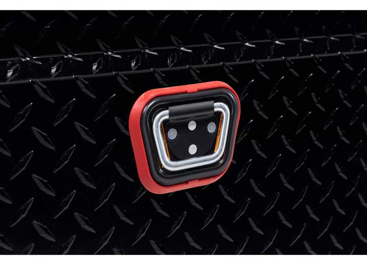 Weather Guard Full LOW PROFILE Aluminum Crossover Saddle-Style Pickup Truck Toolbox - Black Gloss Powder Coat - WEA121-5-04