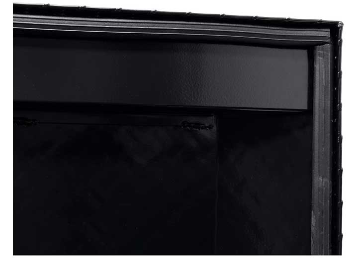 Weather Guard Full LOW PROFILE Aluminum Crossover Saddle-Style Pickup Truck Toolbox - Black Gloss Powder Coat - WEA121-5-04
