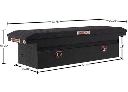 Weather Guard Full LOW PROFILE Aluminum Crossover Saddle-Style Pickup Truck Toolbox - Textured Matte Black Powder Coat - WEA121-52-04