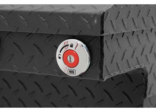 Weather Guard Full LOW PROFILE Aluminum Crossover Saddle-Style Pickup Truck Toolbox - Textured Matte Black Powder Coat - WEA121-52-04