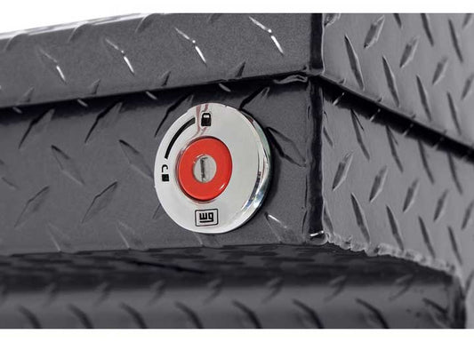 Weather Guard Full LOW PROFILE Aluminum Crossover Saddle-Style Pickup Truck Toolbox - Gunmetal Gray Powder Coat - WEA121-6-04