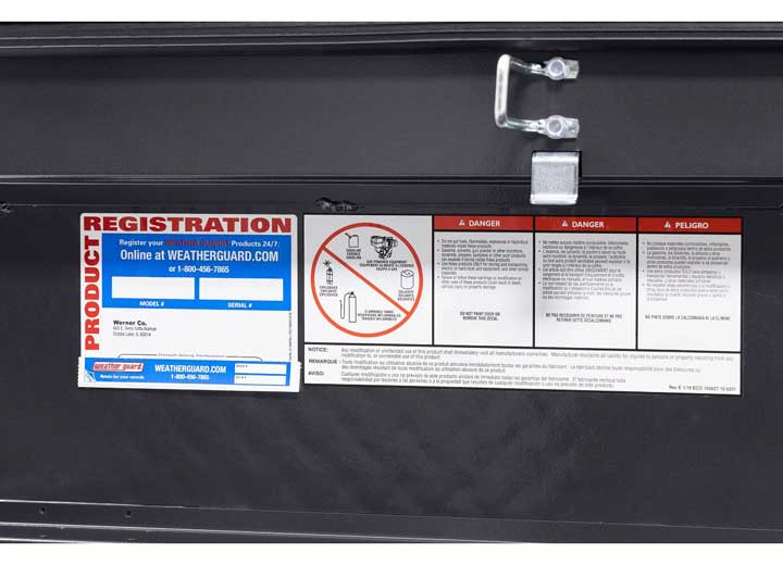 Weather Guard Full LOW PROFILE Aluminum Crossover Saddle-Style Pickup Truck Toolbox - Gunmetal Gray Powder Coat - WEA121-6-04