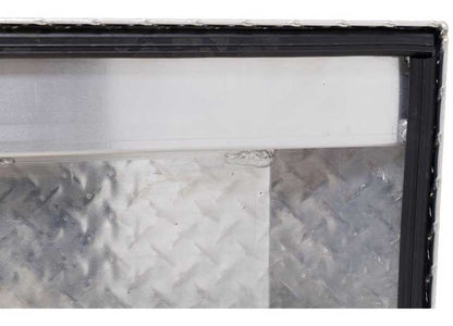 Weather Guard Full DEEP Aluminum Crossover Saddle-Style Pickup Truck Toolbox - Clear Gloss Powder Coat - WEA123-0-04