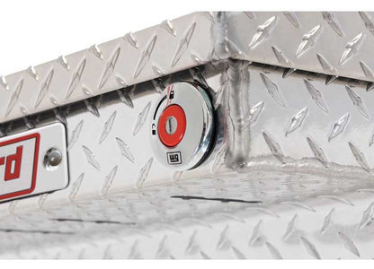 Weather Guard Full DEEP Aluminum Crossover Saddle-Style Pickup Truck Toolbox - Clear Gloss Powder Coat - WEA123-0-04