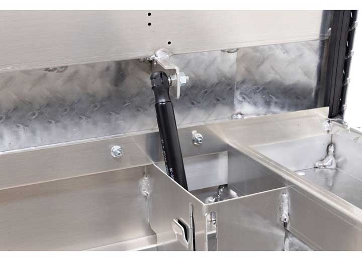 Weather Guard Full DEEP Aluminum Crossover Saddle-Style Pickup Truck Toolbox - Clear Gloss Powder Coat - WEA123-0-04