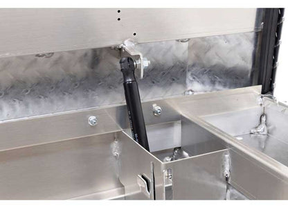 Weather Guard Full DEEP Aluminum Crossover Saddle-Style Pickup Truck Toolbox - Clear Gloss Powder Coat - WEA123-0-04