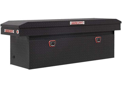 Weather Guard Full DEEP Aluminum Crossover Saddle-Style Pickup Truck Toolbox - Textured Matte Black Powder Coat - WEA123-52-04