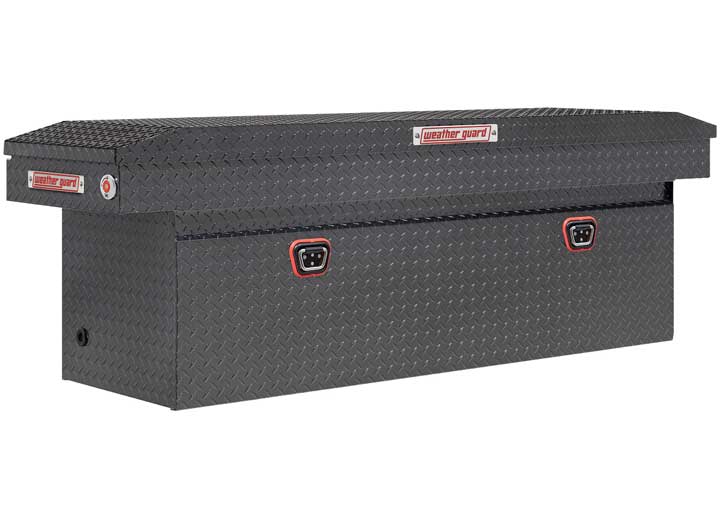 Weather Guard Full DEEP Aluminum Crossover Saddle-Style Pickup Truck Toolbox - Gunmetal Gray Powder Coat - WEA123-6-04