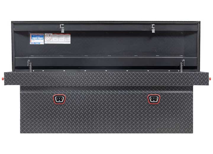 Weather Guard Full DEEP Aluminum Crossover Saddle-Style Pickup Truck Toolbox - Gunmetal Gray Powder Coat - WEA123-6-04