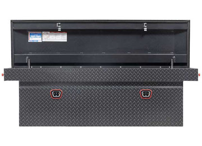 Weather Guard Full DEEP Aluminum Crossover Saddle-Style Pickup Truck Toolbox - Gunmetal Gray Powder Coat - WEA123-6-04