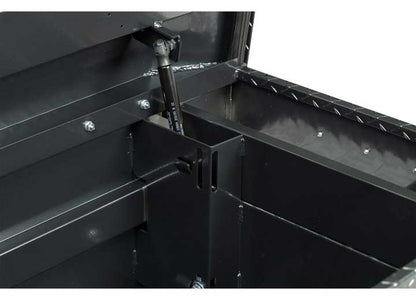 Weather Guard Full DEEP Aluminum Crossover Saddle-Style Pickup Truck Toolbox - Gunmetal Gray Powder Coat - WEA123-6-04