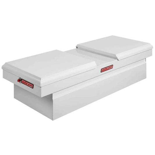 Weather Guard Full STANDARD GULL WING STEEL Crossover Saddle-Style Pickup Truck Toolbox - White Powder Coat - WEA125-3-04