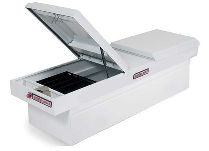 Weather Guard Full STANDARD GULL WING STEEL Crossover Saddle-Style Pickup Truck Toolbox - White Powder Coat - WEA125-3-04