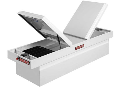 Weather Guard Full STANDARD GULL WING STEEL Crossover Saddle-Style Pickup Truck Toolbox - White Powder Coat - WEA125-3-04