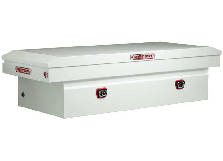 Weather Guard Full STANDARD STEEL Crossover Saddle-Style Pickup Truck Toolbox - White Powder Coat - WEA126-3-04