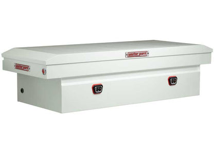 Weather Guard Full STANDARD STEEL Crossover Saddle-Style Pickup Truck Toolbox - White Powder Coat - WEA126-3-04