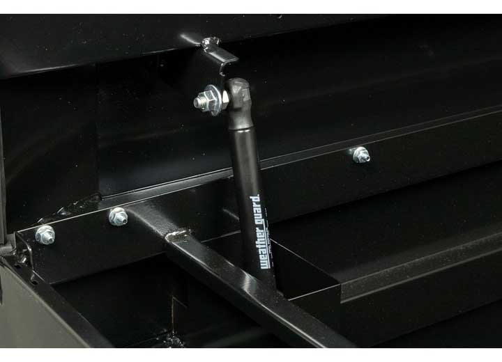 Weather Guard Full STANDARD STEEL Crossover Saddle-Style Pickup Truck Toolbox - Black Gloss Powder Coat - WEA126-5-04