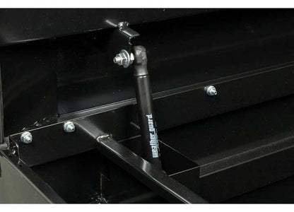 Weather Guard Full STANDARD STEEL Crossover Saddle-Style Pickup Truck Toolbox - Black Gloss Powder Coat - WEA126-5-04