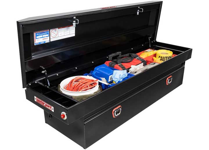 Weather Guard Full STANDARD STEEL Crossover Saddle-Style Pickup Truck Toolbox - Black Gloss Powder Coat - WEA126-5-04