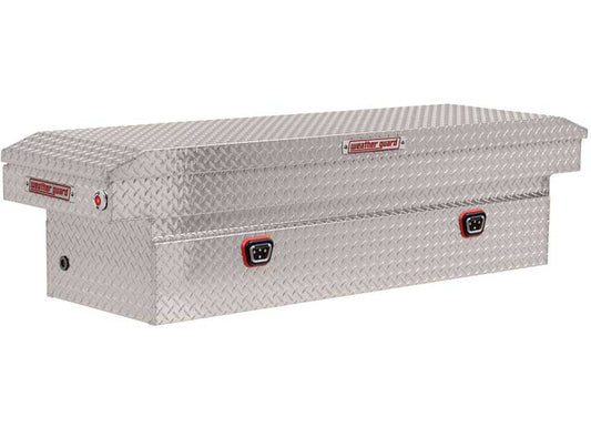 Weather Guard Full STANDARD Aluminum Crossover Saddle-Style Pickup Truck Toolbox - Clear Gloss Powder Coat - WEA127-0-04