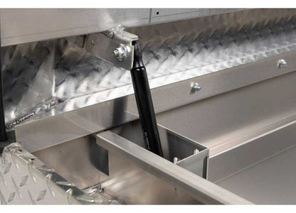 Weather Guard Full STANDARD Aluminum Crossover Saddle-Style Pickup Truck Toolbox - Clear Gloss Powder Coat - WEA127-0-04