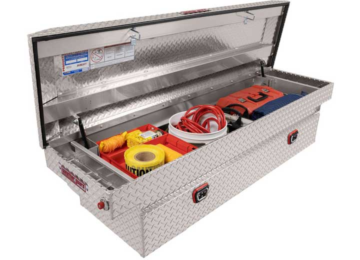 Weather Guard Full STANDARD Aluminum Crossover Saddle-Style Pickup Truck Toolbox - Clear Gloss Powder Coat - WEA127-0-04