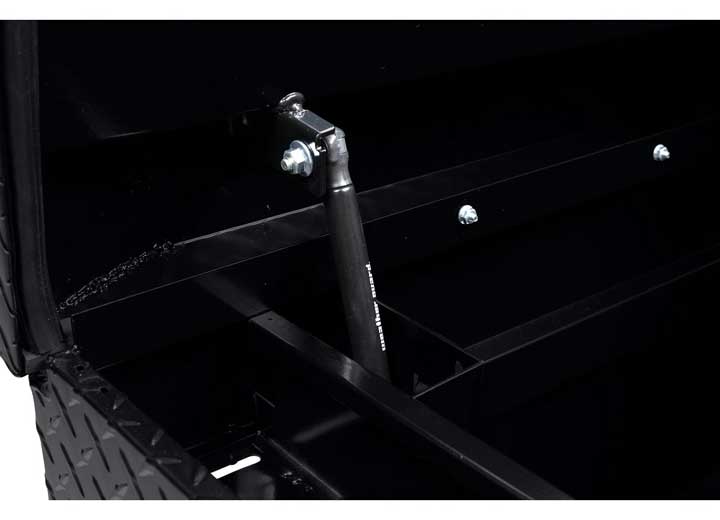 Weather Guard Full STANDARD Aluminum Crossover Saddle-Style Pickup Truck Toolbox - Black Gloss Powder Coat - WEA127-5-04